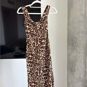 Jessica Simpson Leopard Print Midi Dress